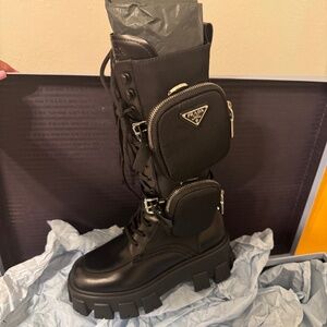 Prada Monolith Tall calf boots